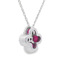 Load image into Gallery viewer, .77ct Ruby Diamond Fashion Pendants 14KT White Gold
