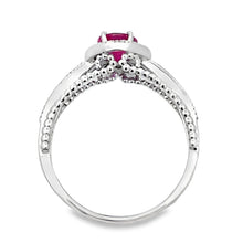 Load image into Gallery viewer, 1.35ct Ruby Diamond Ring 14KT White Gold
