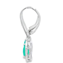 Load image into Gallery viewer, Chalcedony Diamond Dangle Earrings 10KT White Gold
