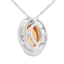 Load image into Gallery viewer, .51ct Citrine Diamond Fashion Pendants 10KT White Gold
