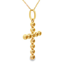 Load image into Gallery viewer, .31ct Diamond Cross Religious Pendant 14KT Yellow Gold
