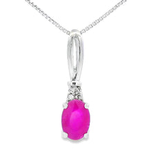 Load image into Gallery viewer, .38ct Ruby Diamond Fashion Pendants 10KT White Gold
