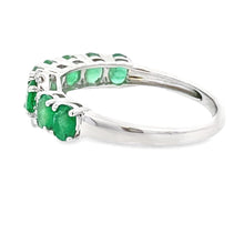 Load image into Gallery viewer, Emerald Diamond Fashion band rings 14KT White Gold
