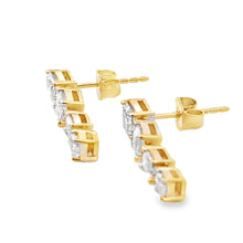 Load image into Gallery viewer, Lab Grown Diamond Dangle Earrings 14KT Yellow Gold
