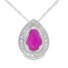Load image into Gallery viewer, .51ct Ruby Diamond Fashion Pendants 10KT White Gold
