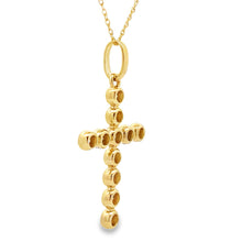 Load image into Gallery viewer, .50ct Diamond Cross Religious Pendant 14KT Yellow Gold
