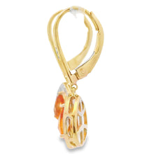 Load image into Gallery viewer, .88ct Amethyst Diamond Dangle Earrings 10KT Yellow Gold
