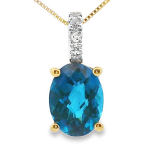 Load image into Gallery viewer, London Blue Topaz Fashion Pendants 10KT Yellow Gold
