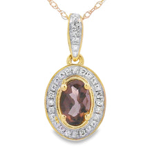 Load image into Gallery viewer, .44ct Quartz Diamond Fashion Pendants 10KT Yellow Gold
