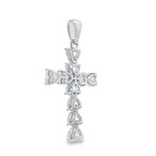 Load image into Gallery viewer, Moissanite Cross Religious Pendant Sterling Silver
