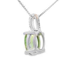 Load image into Gallery viewer, 1.34ct Peridot Diamond Fashion Pendants 10KT White Gold
