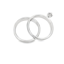 Load image into Gallery viewer, Diamond Engagement Ring Set Sterling Silver 14KT Gold
