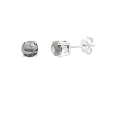 Load image into Gallery viewer, 1.50ct Black Diamond Stud Earrings Sterling Silver
