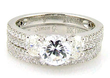 Load image into Gallery viewer, 1.05ct Engagement Ring Set 18KT White Gold
