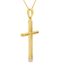 Load image into Gallery viewer, .21ct Diamond Cross Religious Pendant 14KT Yellow Gold
