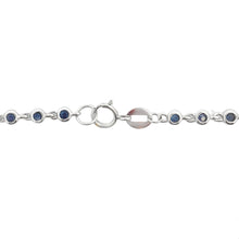 Load image into Gallery viewer, .87ct Sapphire Diamond Bracelet 14KT White Gold
