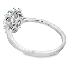 Load image into Gallery viewer, .43ct Aquamarine Diamond Ring 10KT White Gold
