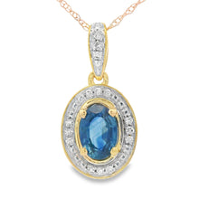 Load image into Gallery viewer, Sapphire Diamond Fashion Pendants 10KT Yellow Gold
