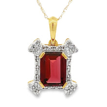 Load image into Gallery viewer, 1.87ct Garnet Diamond Fashion Pendants 10KT Yellow Gold
