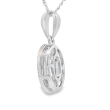 Load image into Gallery viewer, Rose Quartz Diamond Fashion Pendants 10KT White Gold
