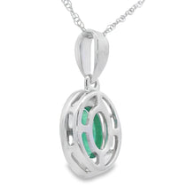 Load image into Gallery viewer, .46ct Emerald Diamond Fashion Pendants 10KT White Gold
