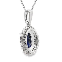 Load image into Gallery viewer, Sapphire Diamond Fashion Pendants 10KT White Gold
