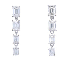 Load image into Gallery viewer, Lab Grown Diamond Dangle Earrings 14KT White Gold
