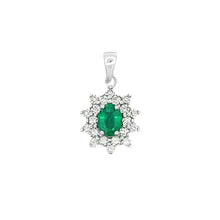 Load image into Gallery viewer, 1.43ct Emerald Diamond Fashion Pendants 14KT White Gold
