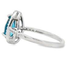Load image into Gallery viewer, London Blue Topaz Created Sapphire Ring Sterling Silver
