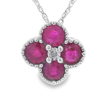 Load image into Gallery viewer, .77ct Ruby Diamond Fashion Pendants 14KT White Gold
