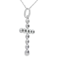 Load image into Gallery viewer, .20ct Diamond Cross Religious Pendant 14KT White Gold
