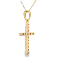 Load image into Gallery viewer, .25ct Diamond Cross Religious Pendant 14KT Yellow Gold
