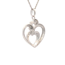 Load image into Gallery viewer, .10ct Diamond Heart Love Pendant Sterling Silver
