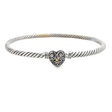 Load image into Gallery viewer, Bangle Bracelet Sterling Silver 18KT Gold
