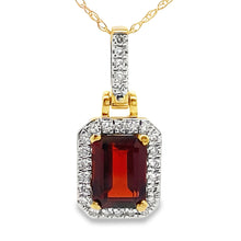 Load image into Gallery viewer, 1.31ct Garnet Diamond Fashion Pendants 10KT Yellow Gold
