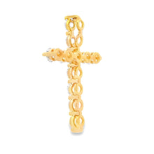 Load image into Gallery viewer, Natural .83ct Cross Religious Pendant 14KT Yellow Gold
