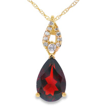Load image into Gallery viewer, 1.38ct Garnet Diamond Fashion Pendants 10KT Yellow Gold
