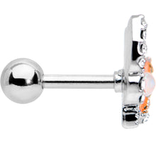 Load image into Gallery viewer, White Faux Opal Orange Butterfly To a Flame Tragus Cartilage Earring
