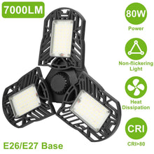 Load image into Gallery viewer, iMounTEK E26 /E27 80W 7000LM 6500K LED Garage Ceiling Light

