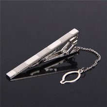 Load image into Gallery viewer, Impeccable Luxury Men's Metal Necktie Bar Formal Dress Shirt Classic Wear Neck Tie Clip With Chain Gold Color Clip Unique Shirt Business Tie Clip Wedding Ceremony Tie Clips Party Fashion Smooth Clasp Pin Father's Day Gifts
