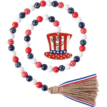 Load image into Gallery viewer, Independence Day Wooden Bead Wreath
