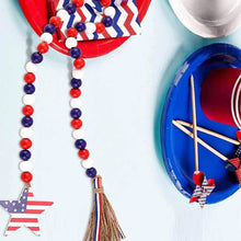 Load image into Gallery viewer, Independence Day Wooden Bead Wreath
