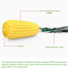 Load image into Gallery viewer, Indestructible Tough Durable Chew Corn Squeaker Interactive Dog Toys
