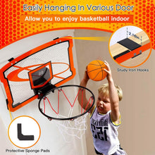 Load image into Gallery viewer, Indoor Mini Basketball Hoop Set with 4 Inflatable Balls Electric Audio Scorer

