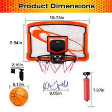 Load image into Gallery viewer, Indoor Mini Basketball Hoop Set with 4 Inflatable Balls Electric Audio Scorer
