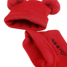 Load image into Gallery viewer, Infant Baby Winter Warm Knit Bobble Beanie Hat with Scarf Set
