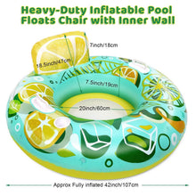Load image into Gallery viewer, Inflatable Lounger Pool Float with Rubber Handle and Drink Holder
