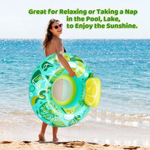 Load image into Gallery viewer, Inflatable Lounger Pool Float with Rubber Handle and Drink Holder
