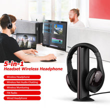 Load image into Gallery viewer, MH2001 Wireless Headphones 5-in-1 Functionality with FM Radio &amp; TV Support On-Ear
