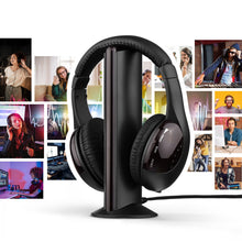 Load image into Gallery viewer, MH2001 Wireless Headphones 5-in-1 Functionality with FM Radio &amp; TV Support On-Ear
